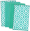 DII Cleaning Collection Multi-Purpose Microfiber, Teal Lattice, Dishtowel Set...