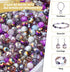 KINGSHINE 1000pcs 4/6/8mm Purple Color Briolette Crystal Glass Beads for Jewelry Making Supply,Round Rondelle Faceted Spacer Beads,Crystal Beads f...