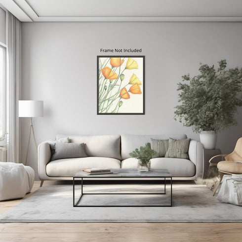 Posterizer 1 pcs-delicate and vibrant botanical drawing style flowers 3-Floral & Botanical Art-Gift for Men Women Teens-Chic Home Decor- unframed ...