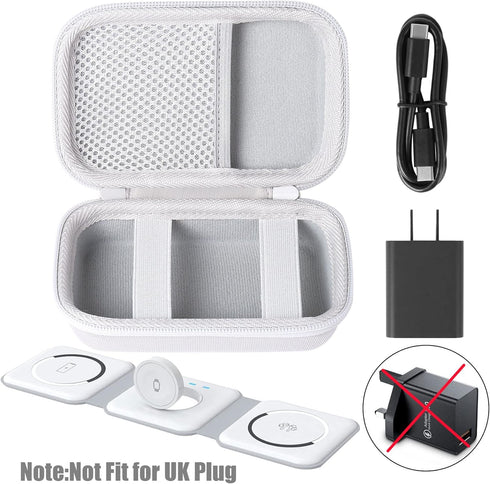 Aenllosi Hard Carrying Case Replacement for UCOMX Nano 3 in 1 Wireless Charger (White,Case Only)......