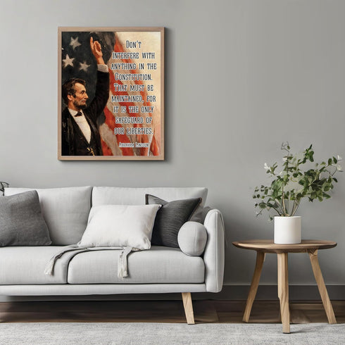 Posterizer 1 pcs-Republicans Conservatives Liberals-Abraham Lincoln-Patriotic & Military Art-Quotes-Gift for US Military Veterans-Decor for Home &...