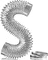 Hon&Guan 5 Inch Dryer Vent Hose, 8FT Flexible Aluminum Duct for HVAC Ventilation with 2 Clamps Sliver...