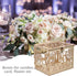 Amosfun Wooden Vinatge Wedding Card Box DIY Rustic Hollow Wedding Box with Lock Key and Rubber Rings for Bridal Shower Party Decorations (1 Key 12...