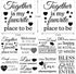 16 Pieces Inspirational Word Stencils Family Sign Stencils Reusable Stencils Love Home Template with Metal Open Ring for Painting on Wood, Porch, ...