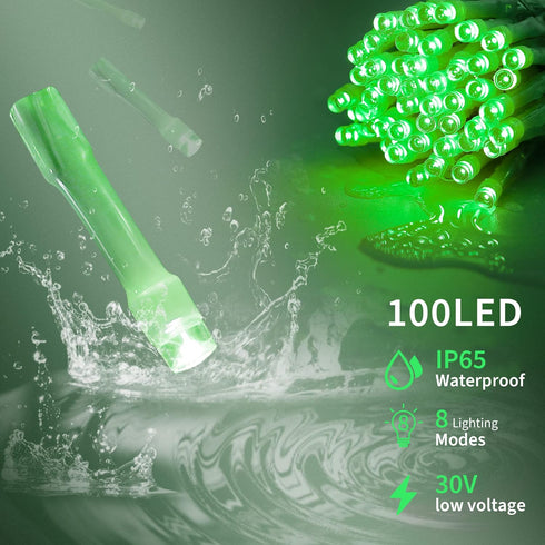 100 LED 33FT Fairy String Lights,Christmas Lights with 8 Lighting Modes,Mini String Lights Plug in for Indoor Outdoor Christmas Tree Garden Weddin...