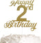 2nd Birthday Cake Topper, Birthday Party Decorations with Premium Gold Glitter...