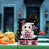 Welcome Halloween Spooky Ghost Boo Small Decorative Garden Flag, Pink Jack O Lantern Pumpkin Polka Dot Yard Lawn Outside Decor, Funny Holiday Burl...