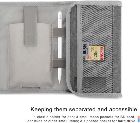 Electronic Organizer Travel Case,Folding Tech Pouch,Charger USB Cable Accessories Storage Bag,Travel Essentials for Power Bank,Charging Cords,Mous...