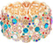 Lavencious Infinity Shape Rhinestone Stretch Bracelet Evening Party Jewelry 7”...