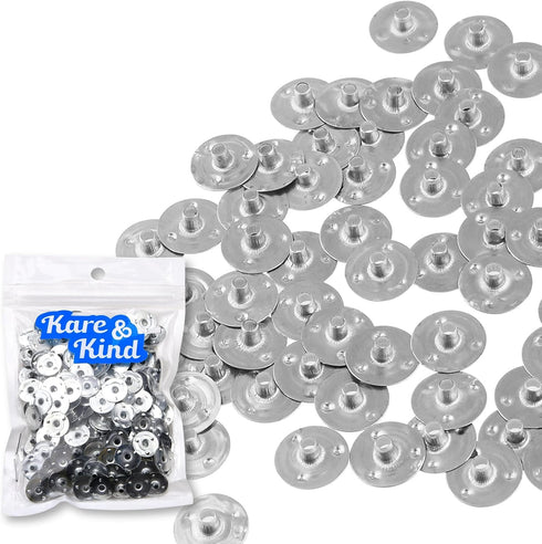 400 pcs Candle Wick Tabs - Metal Candle Wick Sustainer Tabs - Kare & Kind® retail packaging (14 mm, Silver)...