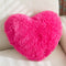 MOOWOO Fluffy Faux Fur Heart Throw Pillow for Valentine's,Mothers Day,Sherpa Plush Fluffy, Solid Color, Heart Shape Pillow for Girls,Hot Pink Love...