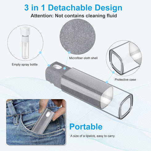 Screen Cleaner Kit, BoYata 3-in-1 Touchscreen Mist Cleaner Spray Bottle & Microfiber Cloth, Portable Reusable Fingerprint-Proof Spray Bottle Tool ...