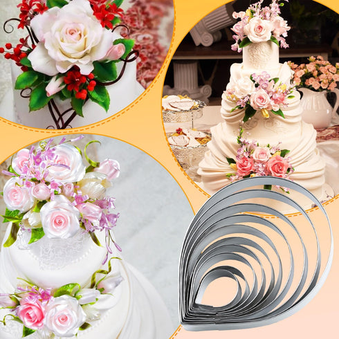 10 pcs Austin Rose Cutter Set Fondant Decor Kit Cake Decorating Gumpaste Flowers...