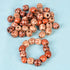 Housweety 100 Mixed Painted Drum Wood Spacer Beads 17x16mm, Round Loose Bulk for Braids, African Beads for Hair, Jewelry Making, Craft DIY, Macram...