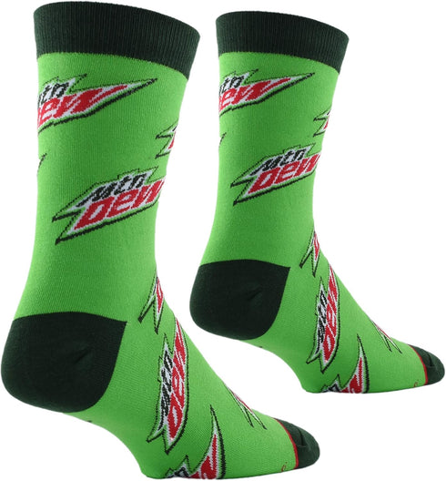 Cool Socks Novelty Crew Dress Sock, Food, Pepsi and Mountain Dew, Funny Silly...