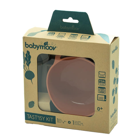 Babymoov TAST'ISY Baby Feeding Set, BPA-Free Non-Toxic Food Grade Silicone Suction Bowl and Spoon (MICROWAVE & DISHWASHER SAFE)...