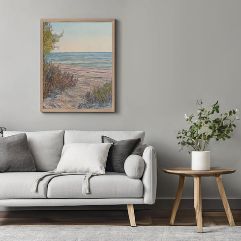 Posterizer 1 pcs-coastal landscape in classic oil painting style 4-Collectibles & Fine Art-Landscape & Nature Art-Gift for Men Women Teens- unfram...