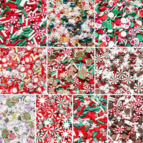 EHOPE Fake Sprinkles Fake Christmas Sprinkles Fake Candy Sprinkles Polymer Clay Sprinkles Polymer Sprinkles Christmas Polymer Clay Slices for Nail...