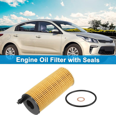 X AUTOHAUX Engine Oil Filter Replacement 11-42-8-575-211 Oil Fuel Filter for BMW X3 XDrive30i 2.0L L4 - Gas 2018...