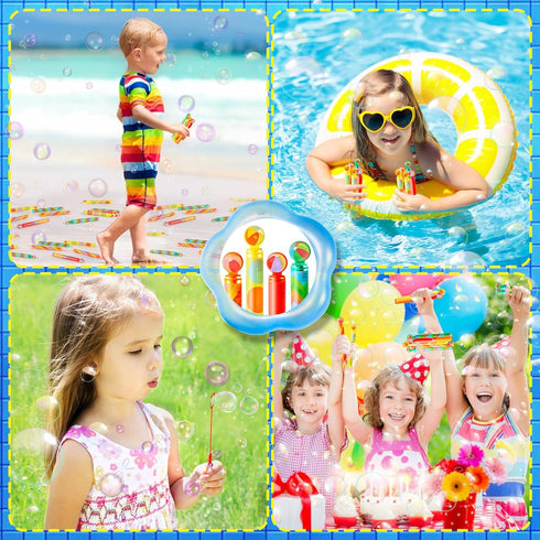 SCIONE 36 Pack Mini Bubble Wands, Beach Ball Bubbles Party Favors for Kids, Goodie Bag Stuffers, Summer Bubble Wands Treasure Box Toys, Classroom ...