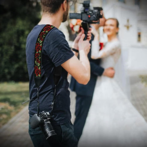 Art Tribute Camera Strap for All DSLR and Mirrorless Cameras Including Binoculars. Universal Neck Crossbody & Shoulder Floral Cotton Elegant Camer...