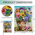 Welcome Spring Pansy Floral Garden Flag Double Sided, Flower Pot Arrangement Decorative House Yard Lawn Outdoor Small Decor, Summer Holiday Butter...