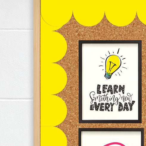 Astrobrights Bulletin Board Borders, 2" x 12", Solar Yellow, Pack of 20 Borders...