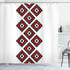 Ambesonne Tribal Shower Curtain, Native Design American Style Zig Zag Aztec Motifs Ornaments Image, Cloth Fabric Bathroom Decor Set with Hooks, 69...