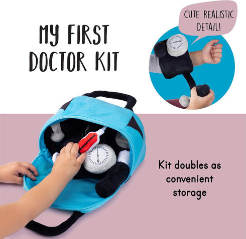 Talking Plush Toy Doctor Kit for Toddlers | Doctor Playset | Kid Doctor Set | Doctor Kit for Toddlers | Dr Kit | Includes Talking Blood Pressure M...