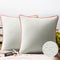 Phantoscope Pack of 2 Outdoor Waterproof Throw Pillow Covers with Contrast Piping, Decorative Square Cushion Case Patio Pillows for Couch Tent Sun...