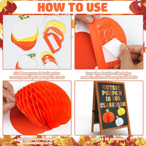 Fall Pumpkin Classroom Bulletin Decorations Thanksgiving Pumpkin Honeycomb Balls Bulletin Board Cutest Pumpkin in Our Classroom Paper Cutouts for ...