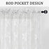 DWCN 2 Pack White Floral Lace Valances for Kitchen - Rod Pocket Half Window Sheer Curtains for Small Window Living Room Cafe, 42 x 18 inch, Lace W...