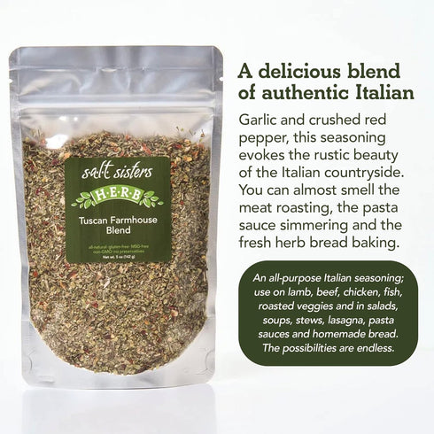 Salt Sisters 5 Oz Tuscan Farmhouse Sea Salt Blend...