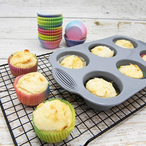 600 Pcs Cupcake Liners Standard Cupcake Cups 6 Style Cupcake Wrappers Papers Baking Cups for Party Celebration (6 Colors, 600 Pcs)...