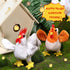 6 Pieces Mini Plush Furry Animal Toys Soft Plush Horse Pig Cattle Rabbit Dog Sheep Hen Doll Stuffed Plush Animals for People Over 3+(Chicken and R...