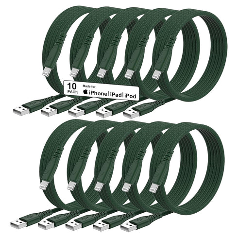 (10 Pack) Short Lightning Cable 1Ft, Cabepow 1 Foot iPhone Charger Cables,1 Feet Apple Charging Cord Compatible with iPhone 11/Pro/X/Xs Max/XR/8 P...