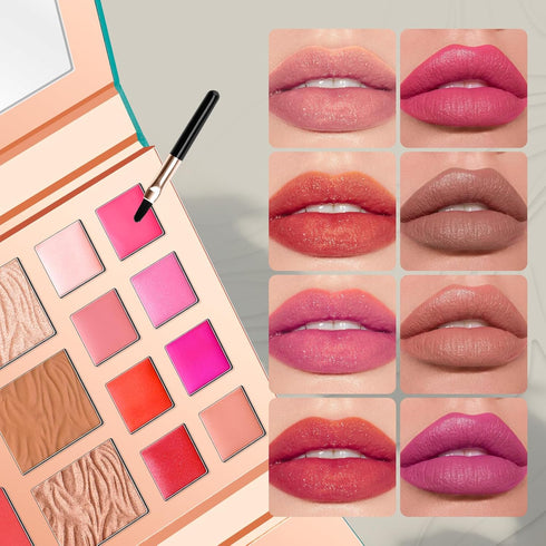 Color Nymph Makeup Kit for Women, All In One Notebook Makeup Palette Set With Mirror for Girls Includes 24 C Eyeshadow Palette,Lipgloss,Face Powde...