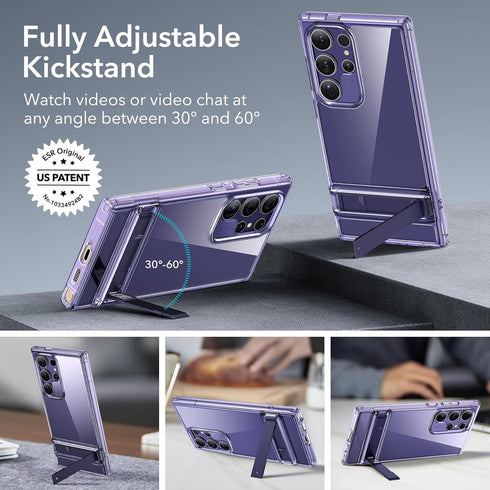 ESR for Samsung Galaxy S24 Ultra Case, Kickstand S24 Ultra Cover with 3 Stand Modes, Military-Grade Drop Protection, Shockproof Slim Phone Case wi...