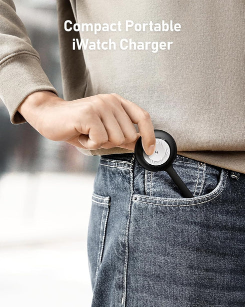 Portable Apple Watch Charger, 1200mAh Magnetic Keychain Wireless Power Bank Watch Charger for iWatch, Portable Magnetic Smart Watch Charger for Ap...