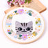 Harimau 4pcs Beginner Embroidery Kit,Cute cat Pattern,Cross Stitch Kits, Including Stamped Embroidery Cloth with 2 Embroidery Hoops, Multicolor Co...