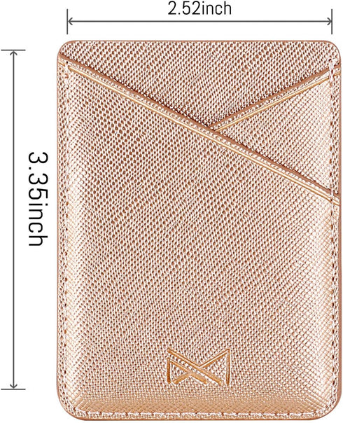 Phone Card Holder Cell Phone Stick On Phone Glitter PU Leather Sleeve Credit for iPhone Samsung Most Smartphones......