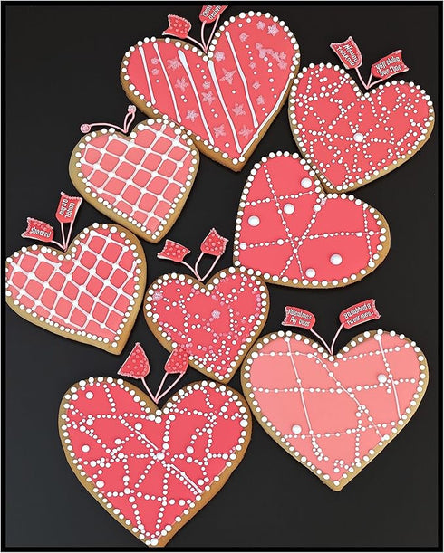 Posterizer 1 pcs-cute Valentine's themed heart shaped cookies poster -2-Romantic Art-Holiday Poster Collection-Gift for Couples boyfriend girlfrie...