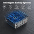166W GaN10-Port USB C Charging Station PD20W QC18W Fast Charging Wall Charger for iPhone 15/14/13/12/11 iPad Samsung Pixel 5FT Extension Cord Whit...