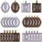 Glarks 48-Pieces Oval and Square Pendant Trays with Glass Cabochon Dome Tiles Clear Cameo for Crafting DIY Jewelry Making, 24 Sets...