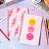 L1rabe 2 A5 Preppy Spiral Notebooks for Teens Girls Y2K Hardbound Journal for Student Happy Smile Hardcover Notebook, Pink Notebooks for Friends B...