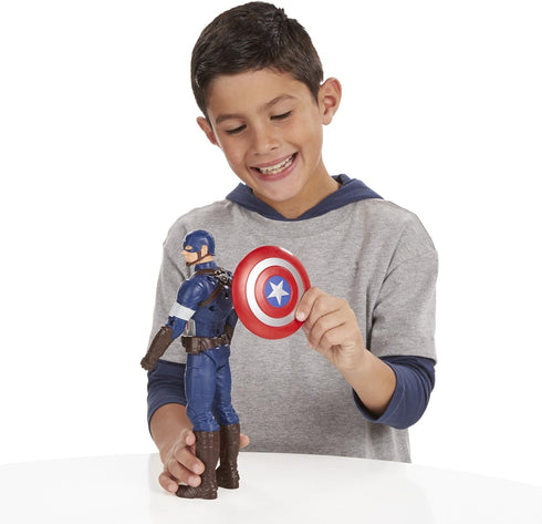 Hasbro Marvel Avengers Age of Ultron Titan Hero Tech Captain America 12 Inch Figure...