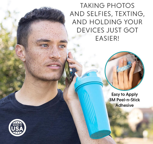 LOVEHANDLE Phone Grip with Black Checkered Design - Universal Phone Strap and Phone Grips for Back of Phone - Convenient Cell Phone Holder for Han...