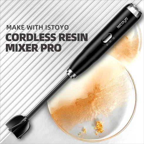 ISTOYO Premium Resin Mixer, Handheld Battery Epoxy Mixer for Saving Your Wrist, Epoxy Resin Mixer Pro, Resin Stirrer for Resin, Resin Molds, Silic...