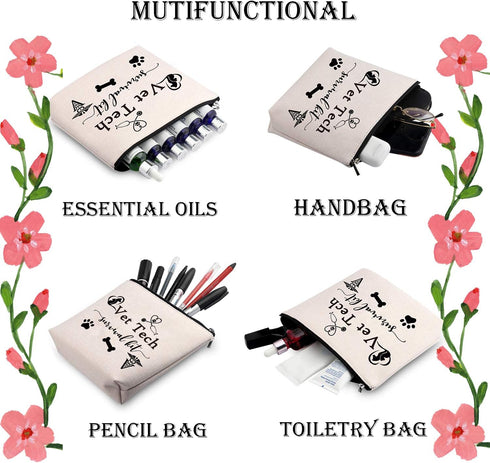 WCGXKO Veterinary Technician Gift Vet Tech Survival Kit Portable Travel Accessories Toiletry Bag Makeup Bag...