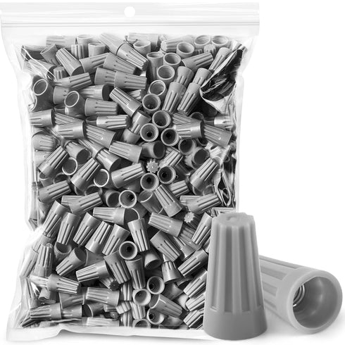 1000PCS Wire Connectors Nuts 22-16 AWG Electric Wire Caps Insulating Insert Twist Electrical Wire Connectors Grey Wire Assortment Nuts for Quick C...